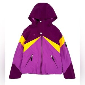 EUC Obermeyer Big Girls Tabor Insulated Ski Jacket in Purple / Yellow M 10-12